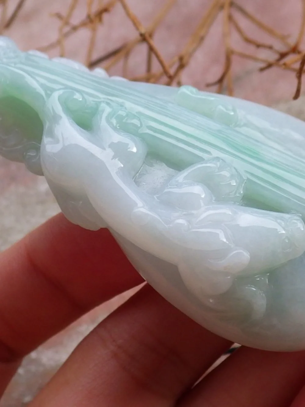 Certified Natural Myanmar Burma A Jade jadeite Dragon Pi Xiu Guitar Pendant